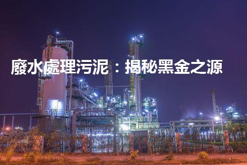 廢水處理污泥：揭秘黑金之源，你知道它們能變廢為寶嗎？